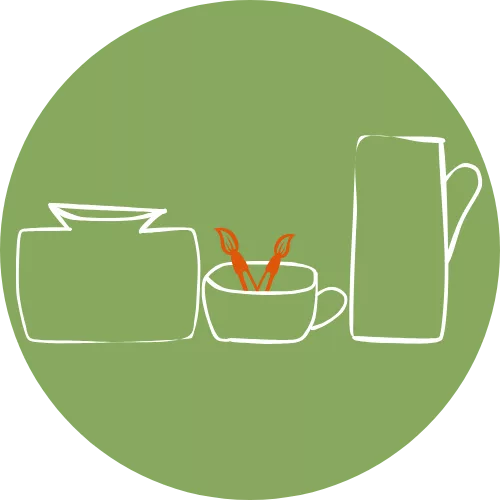 Atelier A. Café céramique à Digne les bains Logo rond